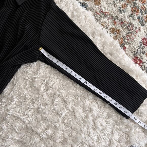 Homme Plisse Issey Miyake Black Pleated Snap Front Jacket Size 3 - Picture 11 of 11